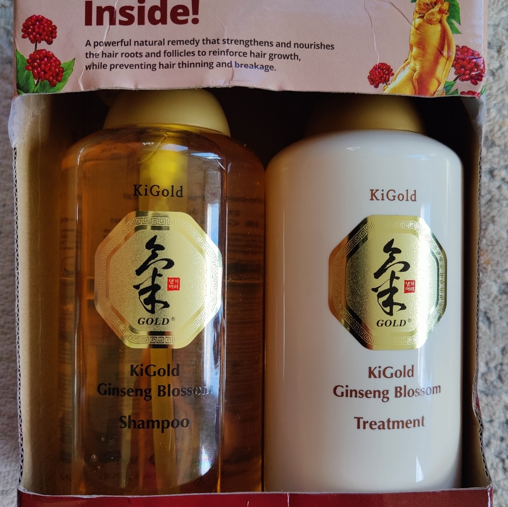 KiGold Ginseng Blossom Hair Set | Shampoo & Treatment 24 Fl. Oz / 710 ml x 2ea